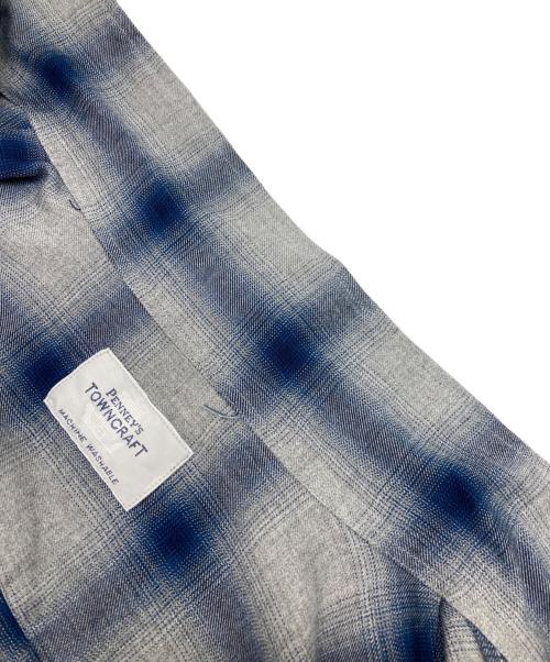 TOWN CRAFT（タウンクラフト）TOWN CRAFT (タウンクラフト) 復刻オンブレチェックシャツ ブルー サイズ:Lの古着・服飾アイテム