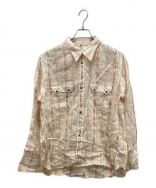 saby（サバイ）の古着「WESTERN SHIRTS Type Flax Rayon」｜ベージュ