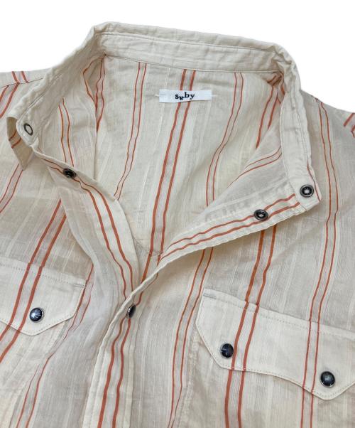 saby（サバイ）saby (サバイ) WESTERN SHIRTS Type Flax Rayon ベージュ サイズ:Lの古着・服飾アイテム
