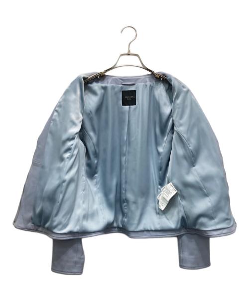 WEEKEND Max Mara（ウィークエンド マックスマーラ）Weekend Max Mara (ウィークエンド マックスマーラ) ラムレザージャケット ブルー サイズ:44の古着・服飾アイテム