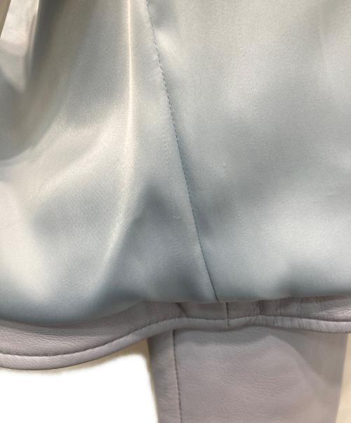 WEEKEND Max Mara（ウィークエンド マックスマーラ）Weekend Max Mara (ウィークエンド マックスマーラ) ラムレザージャケット ブルー サイズ:44の古着・服飾アイテム