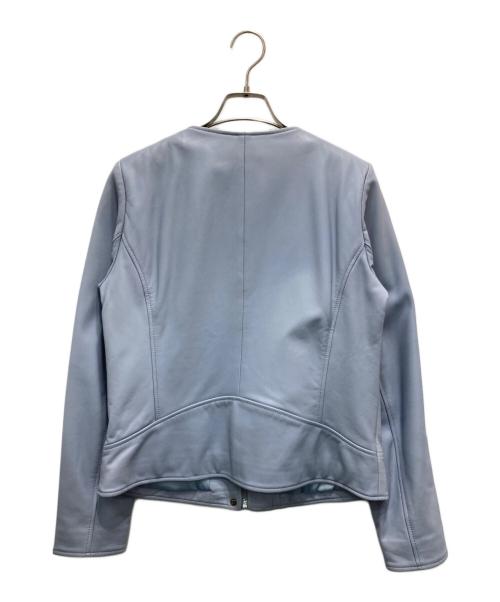 WEEKEND Max Mara（ウィークエンド マックスマーラ）Weekend Max Mara (ウィークエンド マックスマーラ) ラムレザージャケット ブルー サイズ:44の古着・服飾アイテム