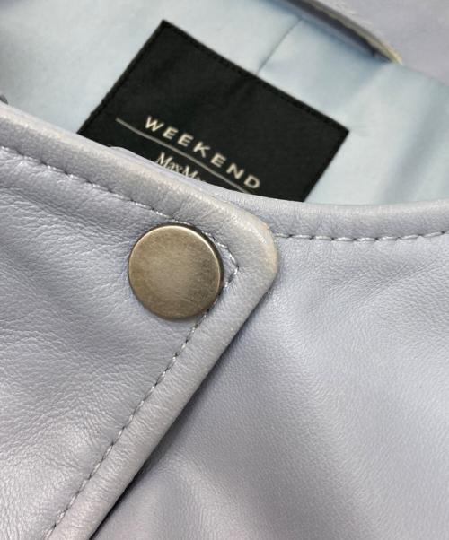 WEEKEND Max Mara（ウィークエンド マックスマーラ）Weekend Max Mara (ウィークエンド マックスマーラ) ラムレザージャケット ブルー サイズ:44の古着・服飾アイテム