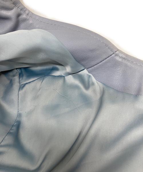 WEEKEND Max Mara（ウィークエンド マックスマーラ）Weekend Max Mara (ウィークエンド マックスマーラ) ラムレザージャケット ブルー サイズ:44の古着・服飾アイテム