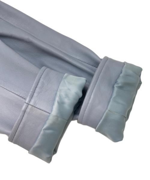 WEEKEND Max Mara（ウィークエンド マックスマーラ）Weekend Max Mara (ウィークエンド マックスマーラ) ラムレザージャケット ブルー サイズ:44の古着・服飾アイテム