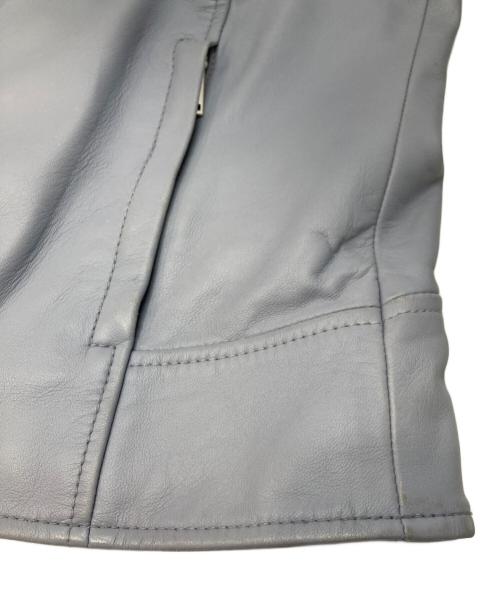 WEEKEND Max Mara（ウィークエンド マックスマーラ）Weekend Max Mara (ウィークエンド マックスマーラ) ラムレザージャケット ブルー サイズ:44の古着・服飾アイテム