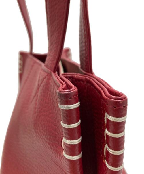 傳濱野（デンハマノ）傳濱野 (デンハマノ) ハンドバッグ レッドの古着・服飾アイテム