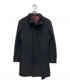 COMME CA MENコムサ・メン）の古着「アンゴラビーバー イタリアンカラーコート」｜ブラック