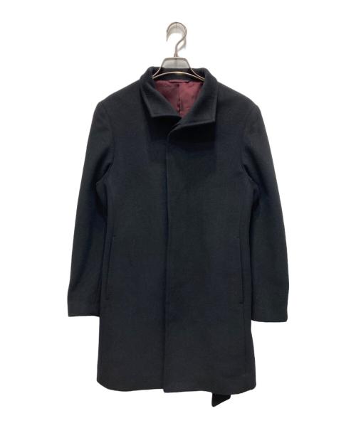 COMME CA MEN（コムサ・メン）COMME CA MEN (コムサ・メン) アンゴラビーバー イタリアンカラーコート ブラック サイズ:Sの古着・服飾アイテム