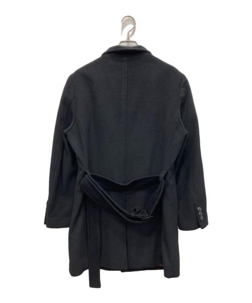 COMME CA MEN（コムサ・メン）COMME CA MEN (コムサ・メン) アンゴラビーバー イタリアンカラーコート ブラック サイズ:Sの古着・服飾アイテム