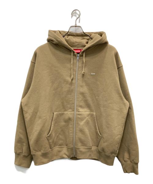 SUPREME（シュプリーム）SUPREME (シュプリーム) Small Box Zip Up Hooded Sweatshirt ベージュ サイズ:Lの古着・服飾アイテム
