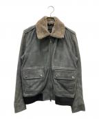 BOSS HUGO BOSSボス ヒューゴボス）の古着「スウェードジャケット」｜グレー