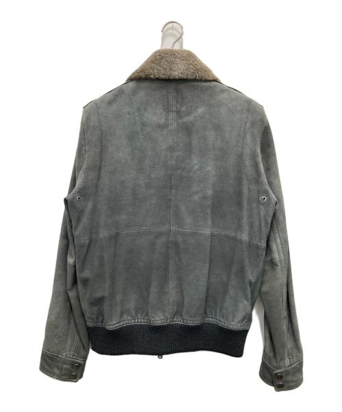 BOSS HUGO BOSS（ボス ヒューゴボス）BOSS HUGO BOSS (ボス ヒューゴボス) スウェードジャケット グレー サイズ:38Rの古着・服飾アイテム