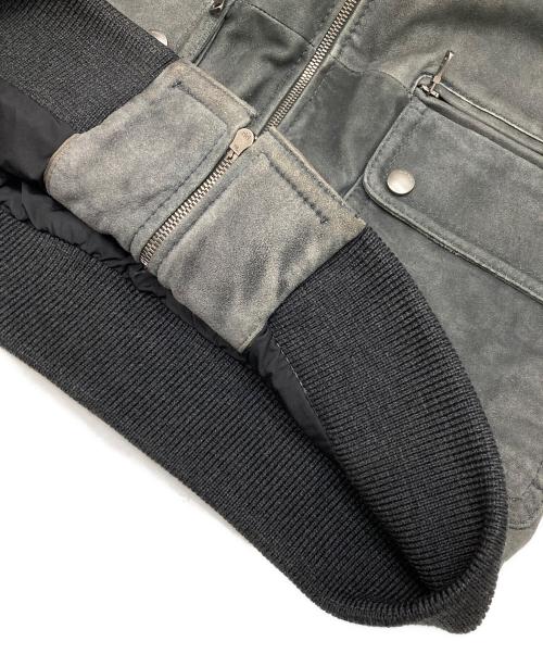 BOSS HUGO BOSS（ボス ヒューゴボス）BOSS HUGO BOSS (ボス ヒューゴボス) スウェードジャケット グレー サイズ:38Rの古着・服飾アイテム