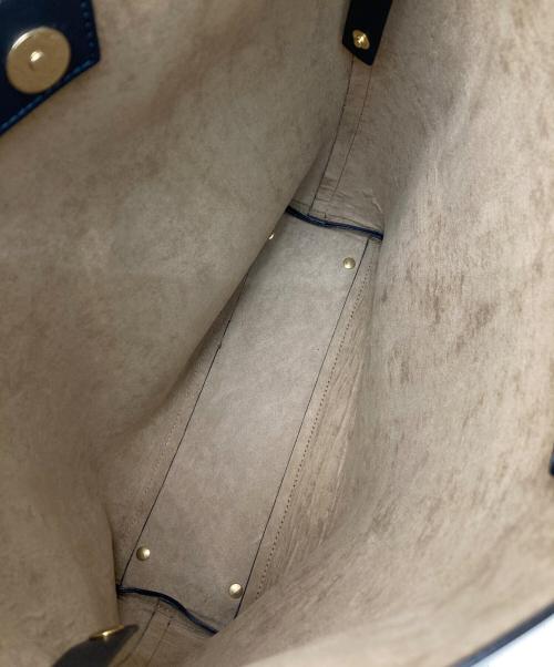 Gianni Notaro（ジャンニ ノターロ）GIANNI NOTARO (ジャンニ ノターロ) トートバッグ ネイビーの古着・服飾アイテム