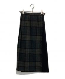 O'NEIL OF DUBLIN（オニールオブダブリン）の古着「ラップスカート」｜グリーン