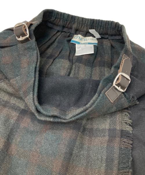 O'NEIL OF DUBLIN（オニールオブダブリン）O'NEIL OF DUBLIN (オニールオブダブリン) ラップスカート グリーン サイズ:XSの古着・服飾アイテム