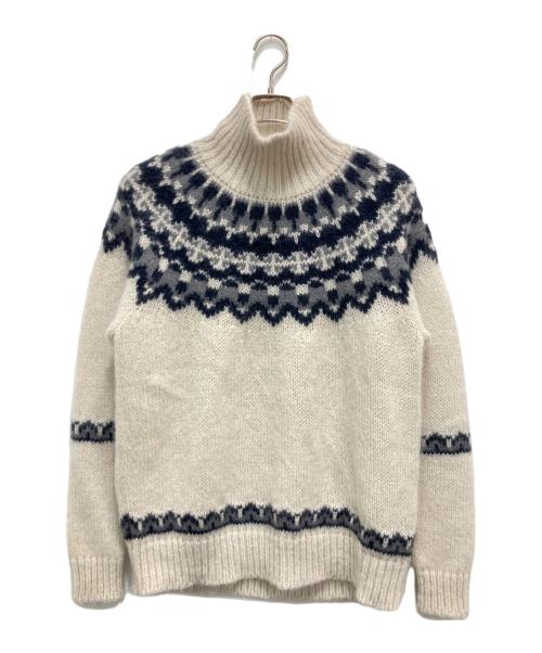 BATONER（バトナ―）BATONER (バトナ―) タートル ニット ホワイト サイズ:3の古着・服飾アイテム