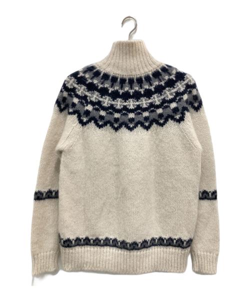 BATONER（バトナ―）BATONER (バトナ―) タートル ニット ホワイト サイズ:3の古着・服飾アイテム