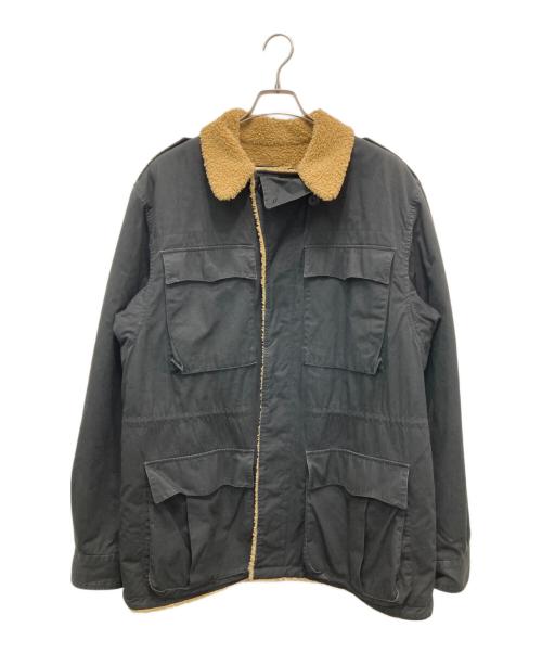 GUCCI（グッチ）GUCCI (グッチ) ヴィンテージロゴボアライナージャケット ブラック サイズ:52の古着・服飾アイテム