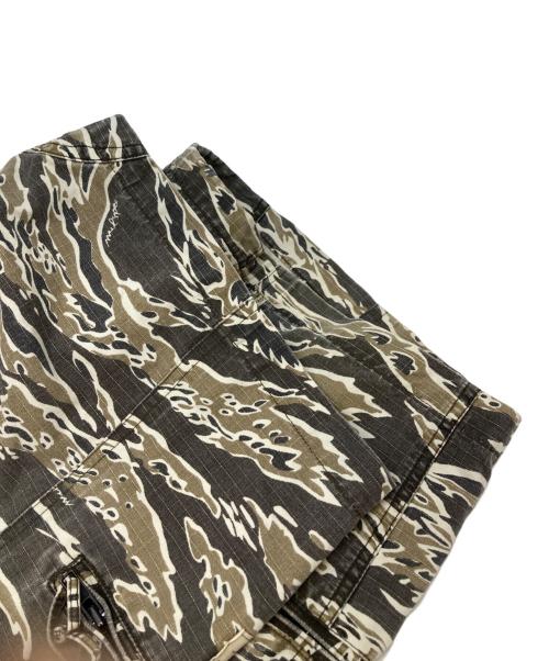 ISSUE TIGER STRIPE（イシュー タイガーストライプ）ISSUE TIGER STRIPE (イシュー タイガーストライプ) ハーフパンツ ブラウン×グレー サイズ:不明(実寸参照)の古着・服飾アイテム