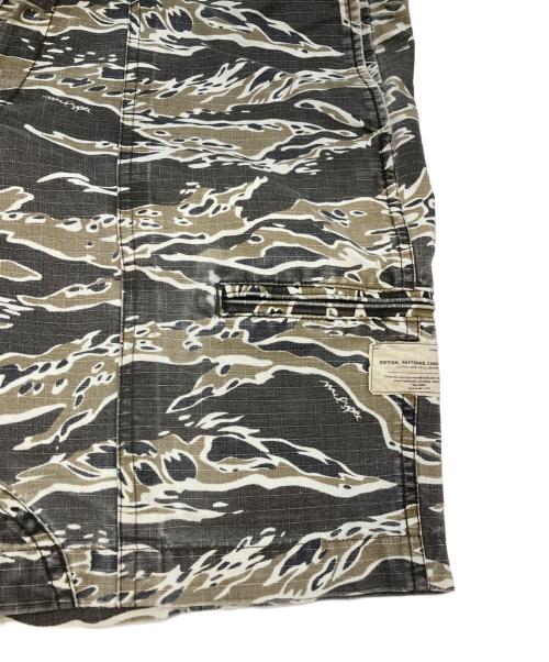ISSUE TIGER STRIPE（イシュー タイガーストライプ）ISSUE TIGER STRIPE (イシュー タイガーストライプ) ハーフパンツ ブラウン×グレー サイズ:不明(実寸参照)の古着・服飾アイテム