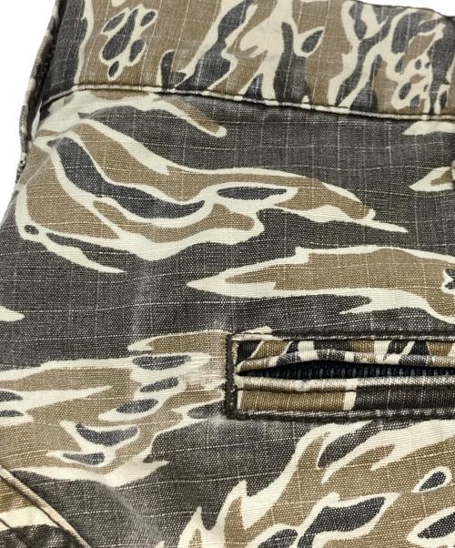 ISSUE TIGER STRIPE（イシュー タイガーストライプ）ISSUE TIGER STRIPE (イシュー タイガーストライプ) ハーフパンツ ブラウン×グレー サイズ:不明(実寸参照)の古着・服飾アイテム