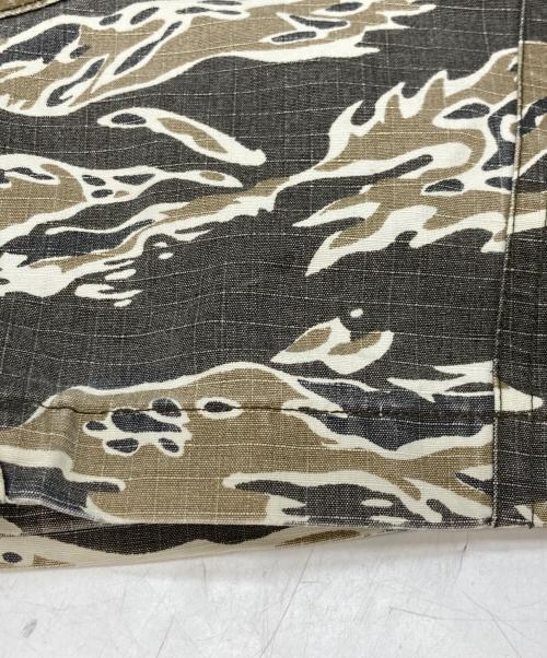 ISSUE TIGER STRIPE（イシュー タイガーストライプ）ISSUE TIGER STRIPE (イシュー タイガーストライプ) ハーフパンツ ブラウン×グレー サイズ:不明(実寸参照)の古着・服飾アイテム