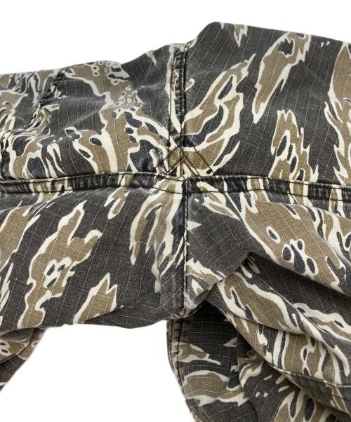 ISSUE TIGER STRIPE（イシュー タイガーストライプ）ISSUE TIGER STRIPE (イシュー タイガーストライプ) ハーフパンツ ブラウン×グレー サイズ:不明(実寸参照)の古着・服飾アイテム