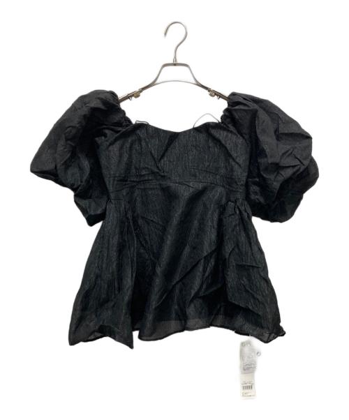 Lily Brown（リリーブラウン）Lily Brown (リリーブラウン) 3wayシアージャガードペプラムブラウス トップス ブラック サイズ:FREE 未使用品の古着・服飾アイテム
