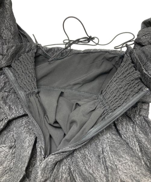 Lily Brown（リリーブラウン）Lily Brown (リリーブラウン) 3wayシアージャガードペプラムブラウス トップス ブラック サイズ:FREE 未使用品の古着・服飾アイテム