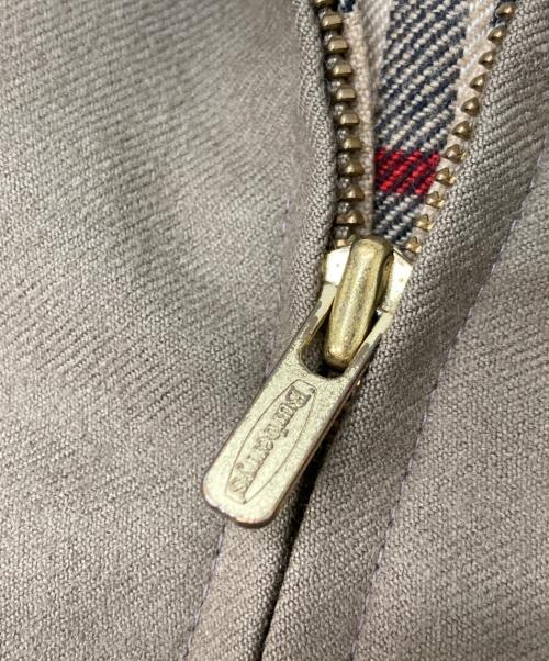 Burberry's（バーバリー）Burberry's (バーバリーズ) 裏ノバチェックウールジップブルゾン ブラウン サイズ:Lの古着・服飾アイテム