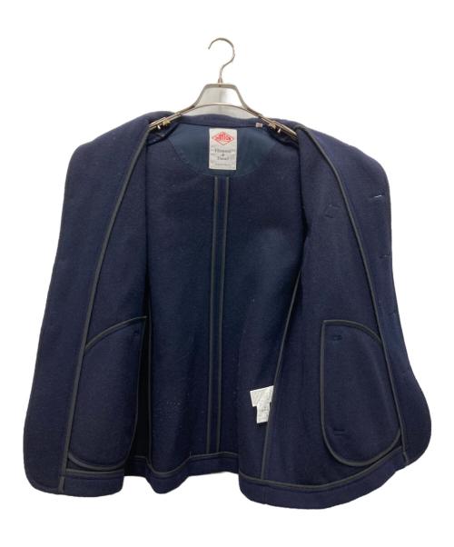 DANTON（ダントン）DANTON (ダントン) 丸襟ウールモッサジャケット ネイビー サイズ:44の古着・服飾アイテム