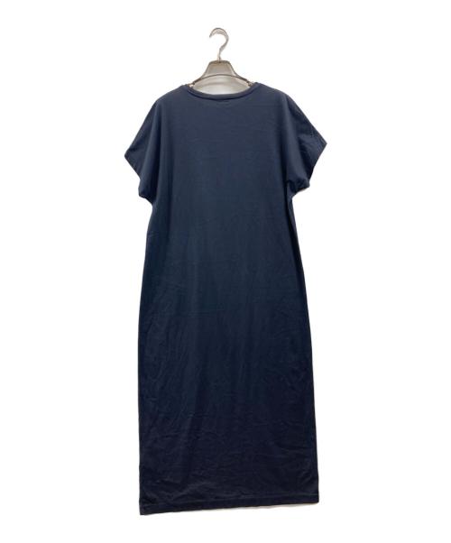 ATON（エイトン）ATON (エイトン) 半袖ワンピース ネイビー サイズ:02の古着・服飾アイテム