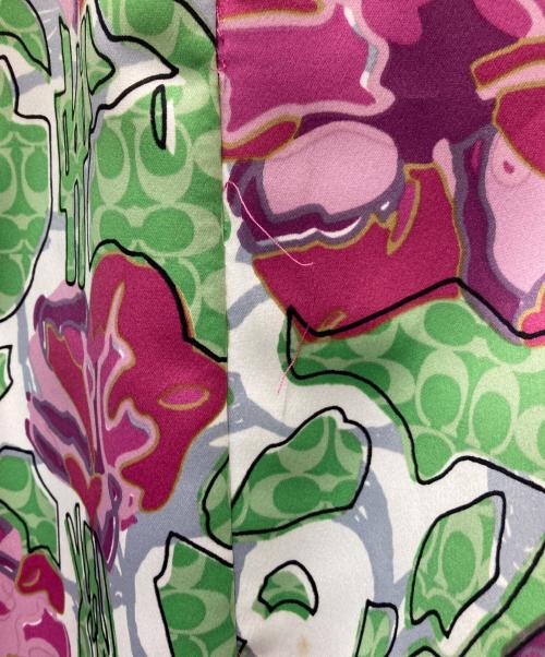 COACH（コーチ）COACH (コーチ) 裏地花柄ステンカラーコート ネイビー サイズ:XSの古着・服飾アイテム