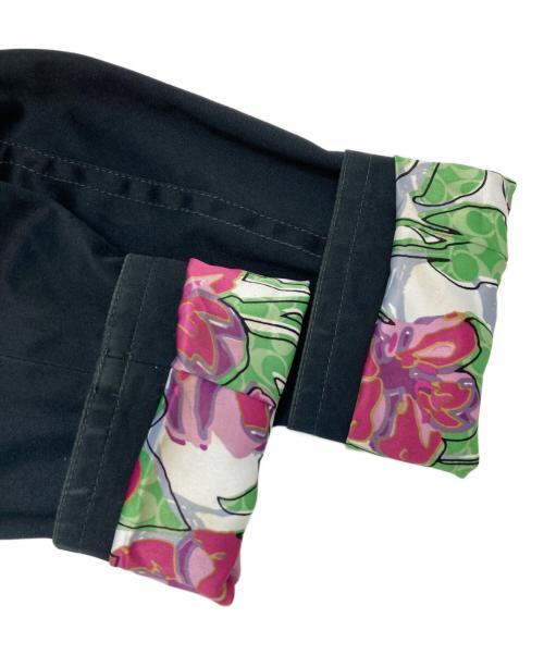 COACH（コーチ）COACH (コーチ) 裏地花柄ステンカラーコート ネイビー サイズ:XSの古着・服飾アイテム