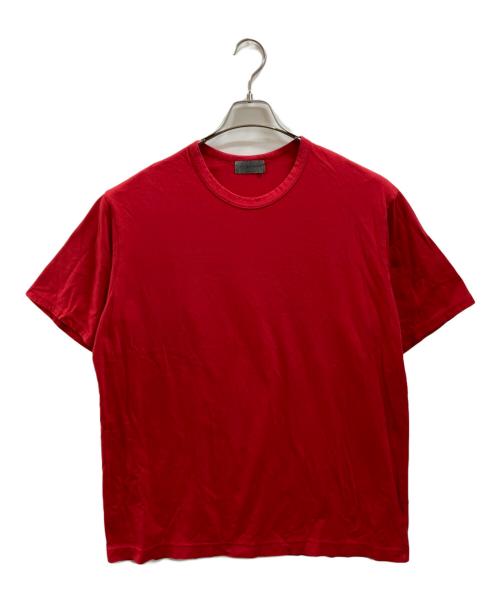 Yohji Yamamoto pour homme（ヨウジヤマモト プールオム）Yohji Yamamoto pour homme (ヨウジヤマモト プールオム) ULTIMA JERSEY ROUND NECK SHORT SLEEVE レッド サイズ:3の古着・服飾アイテム