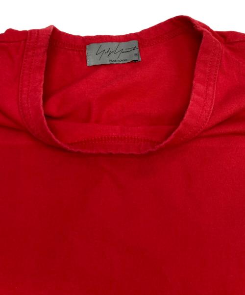 Yohji Yamamoto pour homme（ヨウジヤマモト プールオム）Yohji Yamamoto pour homme (ヨウジヤマモト プールオム) ULTIMA JERSEY ROUND NECK SHORT SLEEVE レッド サイズ:3の古着・服飾アイテム