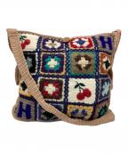 Hysteric Glamourヒステリックグラマー）の古着「パッチワークニットショルダーバッグ」｜ベージュ