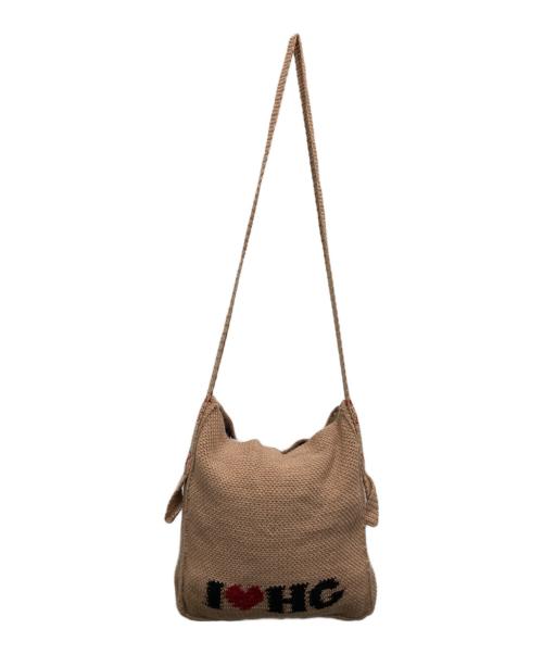 Hysteric Glamour（ヒステリックグラマー）Hysteric Glamour (ヒステリックグラマー) パッチワークニットショルダーバッグ ベージュの古着・服飾アイテム