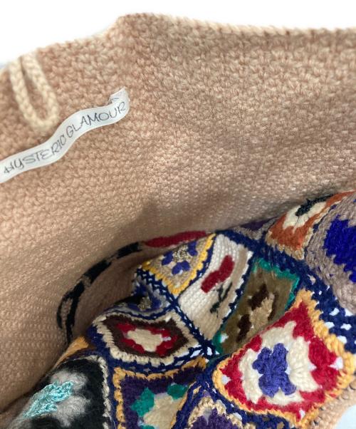 Hysteric Glamour（ヒステリックグラマー）Hysteric Glamour (ヒステリックグラマー) パッチワークニットショルダーバッグ ベージュの古着・服飾アイテム