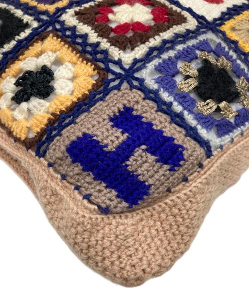 Hysteric Glamour（ヒステリックグラマー）Hysteric Glamour (ヒステリックグラマー) パッチワークニットショルダーバッグ ベージュの古着・服飾アイテム