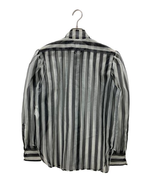 CURRENTAGE（カレンテージ）CURRENTAGE (カレンテージ) シアーストライプブラウス グレー サイズ:表面なし(実寸参照)の古着・服飾アイテム