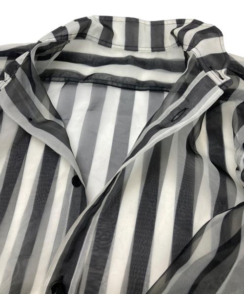 CURRENTAGE（カレンテージ）CURRENTAGE (カレンテージ) シアーストライプブラウス グレー サイズ:表面なし(実寸参照)の古着・服飾アイテム