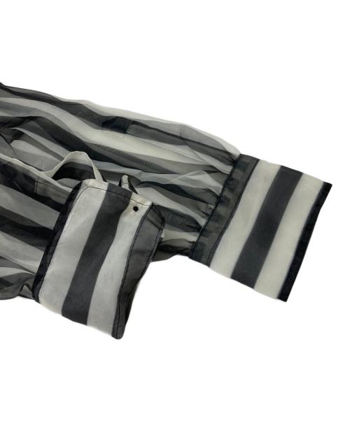 CURRENTAGE（カレンテージ）CURRENTAGE (カレンテージ) シアーストライプブラウス グレー サイズ:表面なし(実寸参照)の古着・服飾アイテム