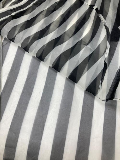 CURRENTAGE（カレンテージ）CURRENTAGE (カレンテージ) シアーストライプブラウス グレー サイズ:表面なし(実寸参照)の古着・服飾アイテム