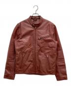studio03スタジオ03）の古着「カウレザーシングルライダースジャケット」｜レッド
