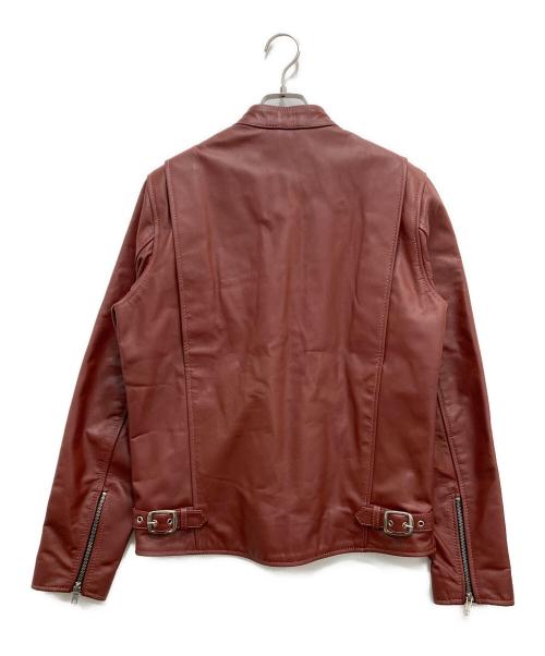 studio03（スタジオ03）studio03 (スタジオ03) カウレザーシングルライダースジャケット レッド サイズ:38の古着・服飾アイテム