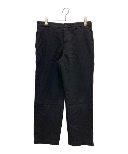 COMME des GARCONS HOMME（コムデギャルソン オム）COMME des GARCONS HOMME (コムデギャルソン オム) ポリエステル縮絨スラックスパンツ ブラック サイズ:Mの古着・服飾アイテム