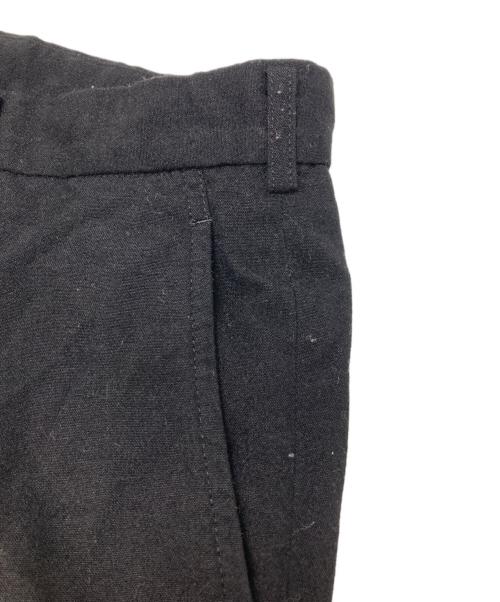 COMME des GARCONS HOMME（コムデギャルソン オム）COMME des GARCONS HOMME (コムデギャルソン オム) ポリエステル縮絨スラックスパンツ ブラック サイズ:Mの古着・服飾アイテム